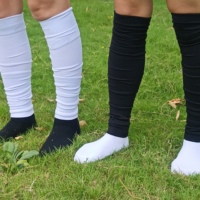 Chaussettes de compression montantes personnalisées bleues pour jeunes, pour le football – Matière Spandex/Nylon