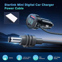Cable de Alimentación CC para Starlink Mini, 12V 24V, Encendedor de Cigarrillos para Auto con Pantalla LED, Conector Macho de 3M 5521 para Starlink Mini