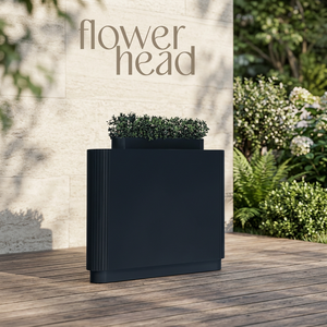 Jardinière moderne en métal, pot à fleurs en acier rectangulaire avec trou de drainage pour patio et jardin - Product Image 3