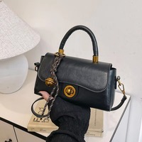 Bolso de Hombro Cruzado para Mujer, Diseño Moderno de Invierno, Pequeño y Cuadrado con Cierre de Bloqueo, Estilo Casual y Femenino para Uso Diario