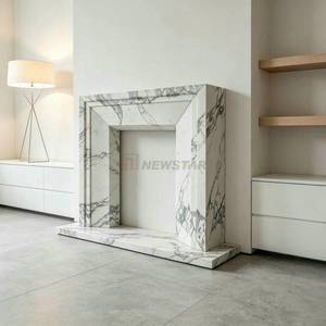 Mantel de Chimenea de Mármol Personalizado, Cualquier Tamaño y Forma, Piedra Natural para Sala de Estar - Product Image 1