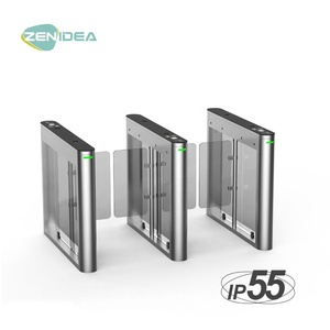 Barrière pivotante Zenidea 2635D IP55 résistante aux intempéries, en acier inoxydable SUS304, avec moteur sans balais, anti-collision, accès par code QR, pour bureau - Product Image 1
