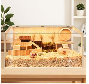 Jaula Personalizada para Hámster, Resistente a Mordeduras, de Madera, 32 Pulgadas, Jaula para Cobayas, Ratones y Ratas, con Parte Superior Abrible y Láminas Acrílicas - Product Image 2