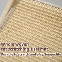 Chaise longue d'intérieur en bois massif pour chat avec griffoir en sisal Arbres à chat et lit à gratter pour animaux de compagnie