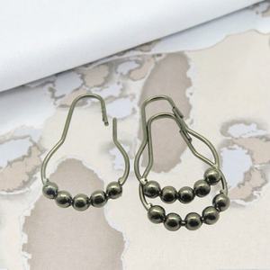 Anneau de suspension pour rideau de douche EWANG au design moderne en nickel noir pour salle de bain - Product Image 1