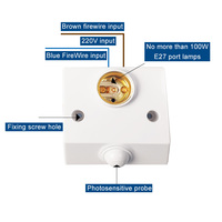 Vis E27 à 360 degrés support de lampe monté en surface capteur radar micro-ondes induction 110V 220V capteur de mouvement prise de lampe automatique