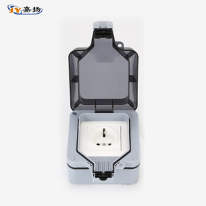 เจียหยาง ซ็อกเก็ตมาตรฐานยุโรปกลางแจ้ง ปลั๊กติดผนังกันน้ำ IP66 230V ปลั๊กเดี่ยว วัสดุ ABS - Product Image 2