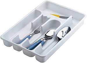 Organizador de Cajones para Cocina, Pequeño, de Plástico Blanco, con Compartimentos Apilables, para Almacenamiento en Escritorio, Venta al Por Mayor - Product Image 2