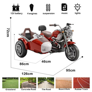 <span class=keywords><strong>Moto</strong></span> à 3 roues avec side-car, voiture électrique pour enfants <span class=keywords><strong>de</strong></span> 2 à 4 ans, alimentée par batterie 24V - Product Image 2