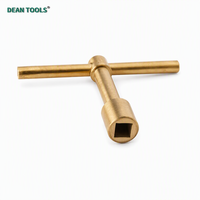 Clé à bouteille d'acétylène anti-étincelles 10 mm en bronze d'aluminium avec poignée en T