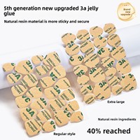 Autocollant de manucure en papier kraft 3A, résine adhésive forte, double face, imperméable et ferme