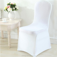 Housses de chaise modernes et durables en spandex/polyester blanc – Extensibles et ajustées pour mariages, banquets, hôtels, fêtes et restaurants