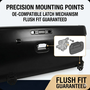 Puerta Trasera con Apertura Central, Orificio para Luz de Freno y Orificio para Cámara para Toyota Hilux <span class=keywords><strong>Vigo</strong></span> Doble Cabina y Fortuner Pickup 2005-2012 - Product Image 5