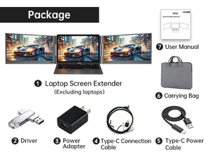 Extensor de Pantalla para Portátil MT-VIKI para Win/Mac (M1, M2, M3, M4), Monitor Dual Portátil FHD 1080P IPS para Portátiles de 11"-16" - Product Image 6