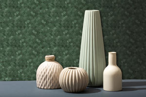 Mattonelle di mosaico di Backsplash in metallo autoadesiva spazzolata alta-bassa verde 3D per la <span class=keywords><strong>cucina</strong></span> - Product Image 6