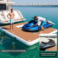 Dock gonflable pour jet ski, dock flottant en forme de U, avec coussin en EVA