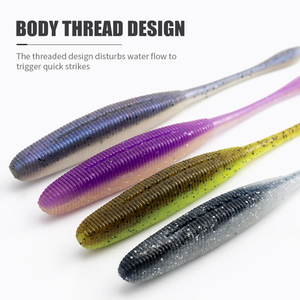 LUSHAZER 10/18 Pezzi Esche Morbide in Plastica 75mm 100mm Kit di Esche in PVC per <span class=keywords><strong>Pesca</strong></span> al Bass, Luccio, Persico in Acqua Dolce - Product Image 3