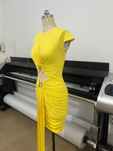 Vestido Corto Informal para Mujer, Elegante, sin Mangas, con Aberturas, Irregular, de Moda, Sexy, Nuevo de Fábrica, Alise - Product Image 3