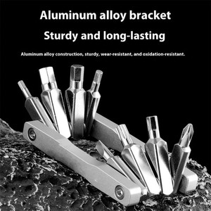 Ensemble d'outils portables multifonctionnels 8-en-1, <span class=keywords><strong>clé</strong></span> hexagonale pliable, <span class=keywords><strong>clé</strong></span> pliable pour le cyclisme - Product Image 4