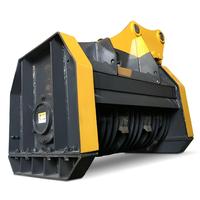 Mini Escavatore Skid Steer ad Alto Flusso con Trituratore Forestale e Cippatrice in Vendita