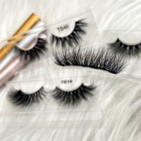 Cils en bande de vison en gros faits à la main longueur naturelle 15mm marque privée vrais cils de vison avec logo personnalisé