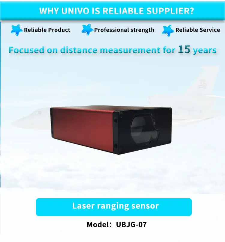 UNIVO UBJG-07Y 0-100m red mini protective lidar sensor position Measuring distance Single point laser sensors distance measuring