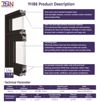 Portes commerciales double battant en aluminium-plastique, résistantes aux chocs, à double vitrage isolant, pour villas, résidences et appartements