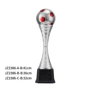 JINZUN, trofeo de fútbol personalizado dorado y plateado al por mayor, logotipo deportivo de plástico, nombre, premios, trofeos de competición, medallas, placas - Product Image 6