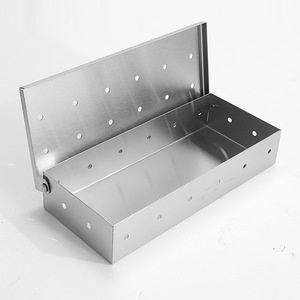 <span class=keywords><strong>Barbecue</strong></span> Griller Fumée Accessoires Ajouter <span class=keywords><strong>Smokey</strong></span> BBQ Saveur En Acier Inoxydable Fumoir Boîte pour <span class=keywords><strong>Barbecue</strong></span> À Gaz - Product Image 1