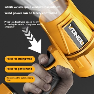 Souffleur à feuilles mini sans fil de qualité industrielle, 2 batteries, construction en plastique, portable pour l'entretien des jardins, moteur puissant à haute vitesse - Product Image 2