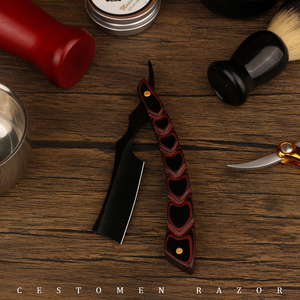 Barbería de alta calidad para hombre, mango plegable, clásico, corte de barba, afeitadora, negra, recta, nuevo diseño - Product Image 6