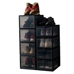 Caja de Zapatos Acrílica con Puerta Transparente Magnética, Fácil de Montar, Organizador de Almacenamiento de Zapatos de Plástico - Product Image 2