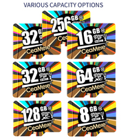 Kartu Memori Mikro Grosir Ceamere Berkualitas Tinggi Kelas 10 U1 U3 SD-Kort Chip Taiwan Mikro-SD-Karto 16GB 64GB 32GB