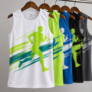 Camiseta Deportiva sin Mangas para Hombre, Diseño Gráfico, para Correr, Ropa Deportiva, Secado Rápido, para Gimnasio - Product Image 1