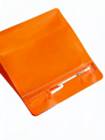 Sachet Doypack refermable finition mate avec barrière en aluminium pour friandises pour chats sans céréales, recette poulet, emballage de vente au détail pour aliments pour animaux de compagnie