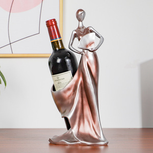 Decorazione per la casa porta vino europeo decorazione sala da pranzo ornamenti <span class=keywords><strong>arte</strong></span> signore scultura accessori per la casa regalo in resina artigianato - Product Image 2