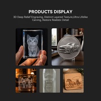 Machine de gravure laser UV 355nm 5W, graveur interne 3D pour verre et cristal, marquage plat 70x70mm, de bureau, pour bijoux et cadeaux