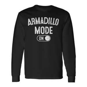 Camiseta de manga larga con diseño de armadillo, disfraz de armadura, tema animal - Product Image 1