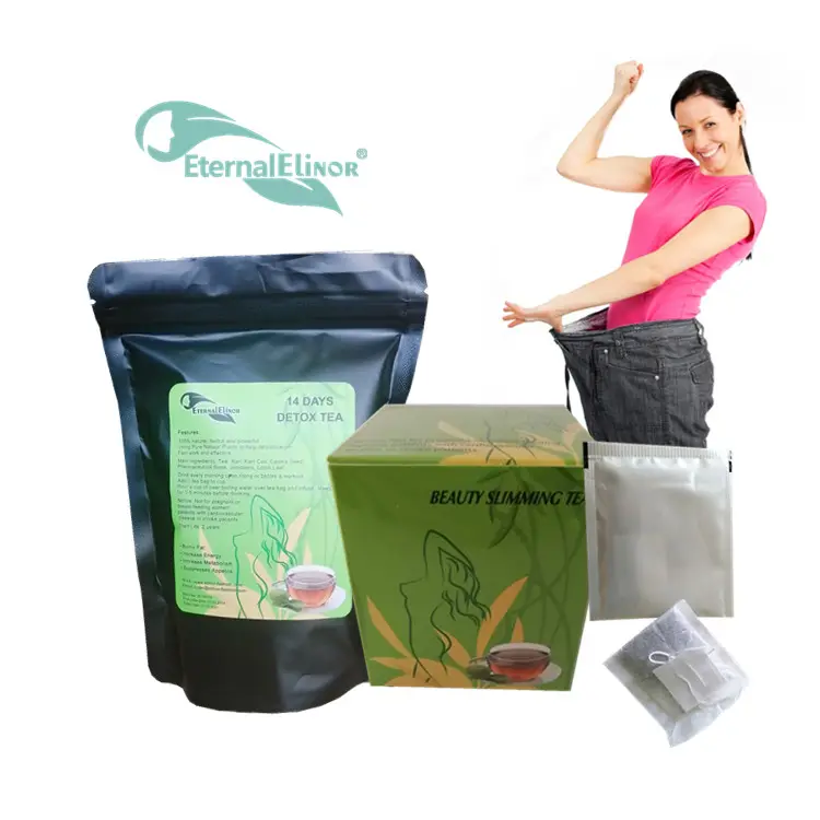 Eternal Elinor Sugar-Free Feature and Box Packaging Slimming Green wholesale detox slim waist tea detox slimming tea in a bulk