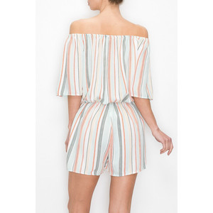 Tuta corta con spalle scoperte - Verde oliva - Product Image 3