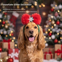 Serre-tête en peluche flocon de neige Chotaro style original pour animaux de compagnie, accessoire de fête de Noël, idéal pour les photos, modèle best-seller