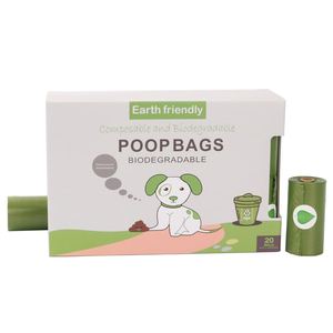 Sacs à déjections canines compostables, biodégradables, respectueux de l'environnement, avec impression de logo personnalisée - Product Image 1
