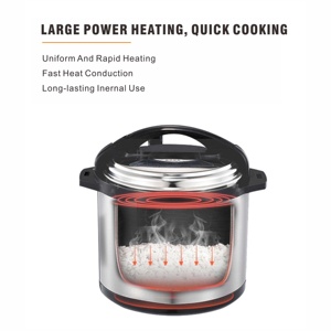 Cuisinière électrique à pression multifonctionnelle Ewant 8L 220V 1350W 70Kpa programmable avec commande numérique intelligente en acier inoxydable pour usage commercial - Product Image 5