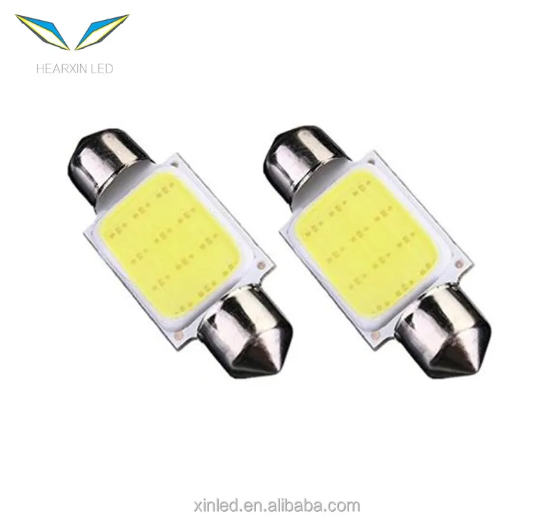 Feston-bombilla LED COB para Interior de coche, luz de lectura para equipaje, superbrillante, de 31mm, 36mm, 39mm, 41mm, C5W, C10W, 12SMD, 12V, 6000K, 5W