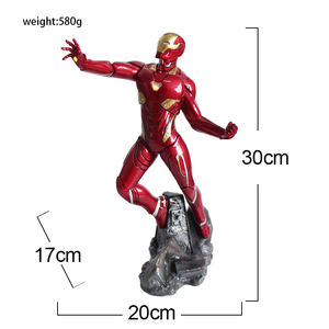 Venta al por mayor personalizado América superhéroe resina artesanía luminosa estatua recuerdos figuritas hogar Oficina Decoración de mesa - Product Image 5