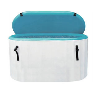 Bañera de Hielo Inflable 165x74x75cm con Puertos de Entrada y Salida de Agua para Recuperación Deportiva en Adultos - Product Image 2