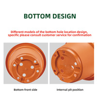 Pot de fleurs moderne en plastique de 1 gallon avec trou de drainage, pour pépinière, usage intérieur/extérieur, à poser au sol