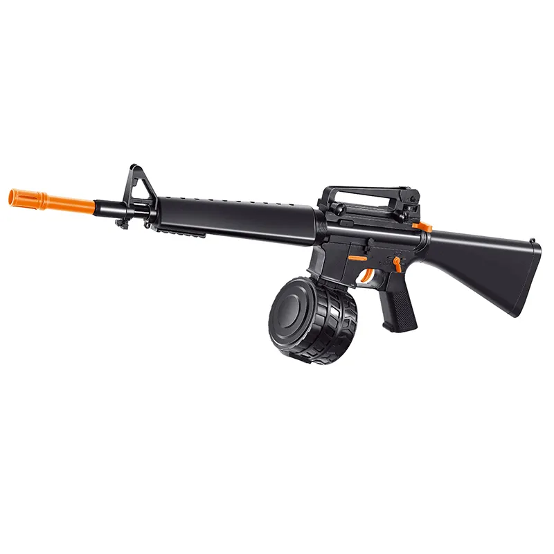 M16 drum mag y stick mag, pistola de juguete con salpicaduras de bolas de gel para niños