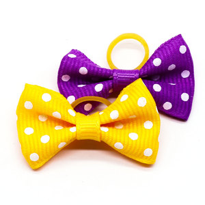 Nouvelle vague Point arc cheveux corde coiffure coton accessoires pour animaux de compagnie pour chiens et chats imprimé motif Animal Bandanas et chapeaux - Product Image 3