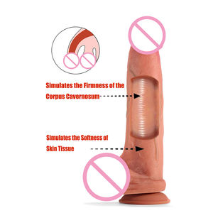 Лидер продаж, двухслойный жидкий реалистичный мужской анальный фаллоимитатор секс-игрушка большого размера силиконовый фаллоимитатор для женщин - Product Image 6